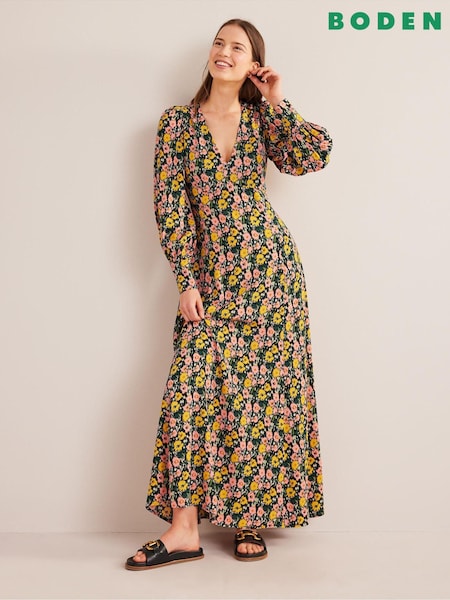 Boden Green Blouson Sleeve Maxi Tea Dress (326050) | €89