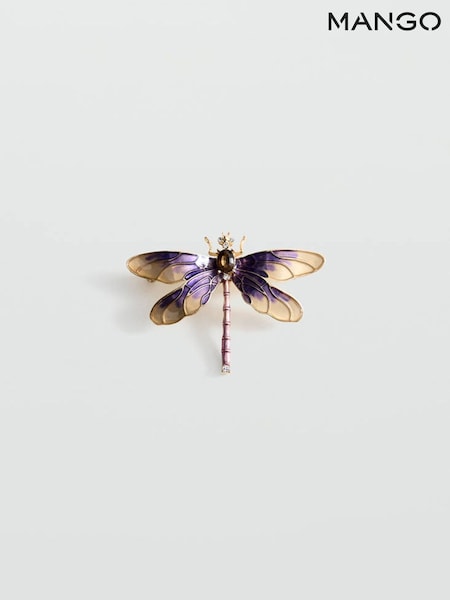 Gold Tone - Mango Vintage Dragonfly Brooch
