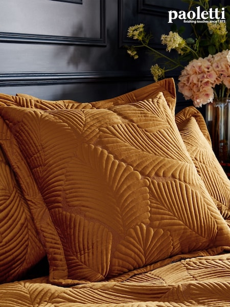 Riva Paoletti Gold Palmeria Quilted Polyester Filled Cushion (326700) | €29