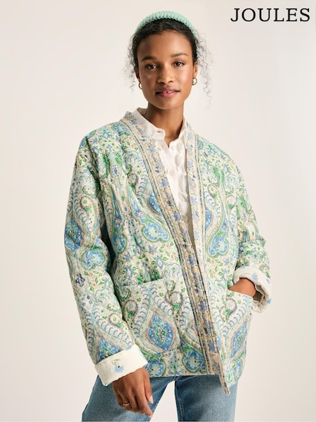 Joules Blakeney Relaxed Fit Paisley Cotton Quilted Jacket (326717) | €63