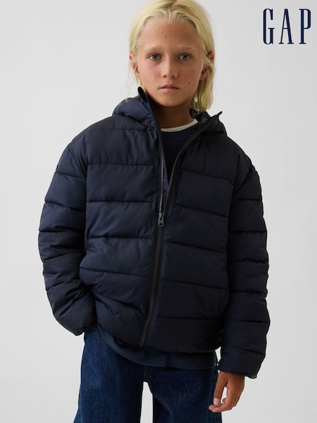 Navy - Gap Lightweight Puffer Coat (4-13yrs)