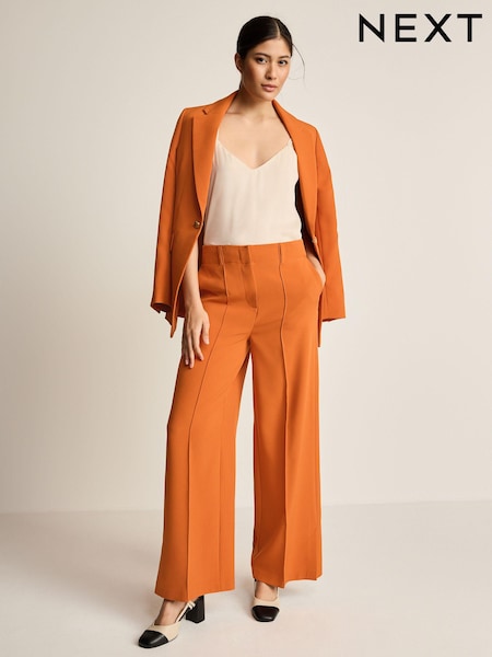 Orange Tailored Mid Rise Wide Leg Trousers (327659) | € 20