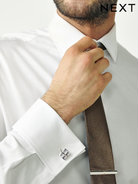 2 Tone Silver/Gold Cufflink And Tie Clip Set (327788) | €14