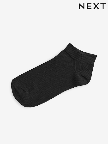 Black 7 Pack Cotton Rich Trainer Socks (328027) | €8 - €10.50