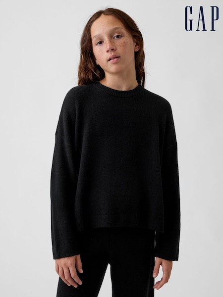 Black - Gap Cashsoft Oversized Jumper (4-13yrs)