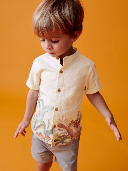Neutral Short Sleeve Printed Shirt (3mths-7yrs) (328285) | €7 - €8