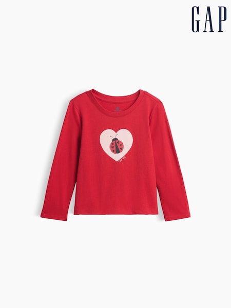 Red Ladybird - Gap Graphic Long Sleeve T-shirt (6mths-5yrs)