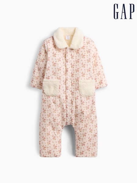 Rose - Gap Sherpa-lined Floral Coated One-piece (3-24mths)