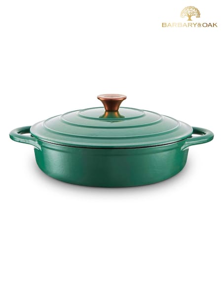 Barbary And Oak Foundry 28cm/2.5l Shallow Cast Iron Casserole Dish