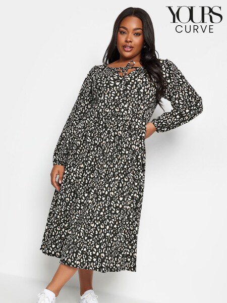 Yours Curve Black Animal Print Midaxi Dress (328805) | €21.50