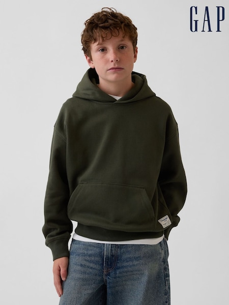 Grønn - Gap Heavyweight Relaxed Hoodie (4-13yrs)