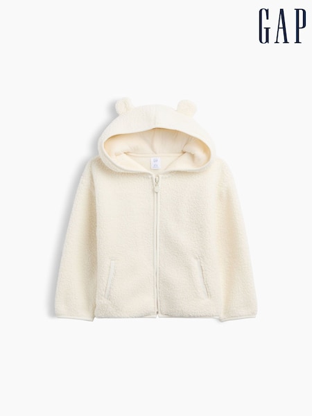 Krem - Gap Sherpa Bear Zip-up Hoodie (6mths-5yrs)