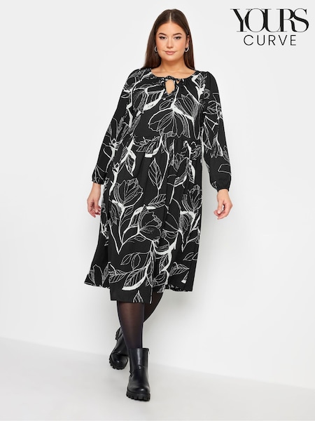 Yours Curve Black Textured Midaxi Dress (329031) | €47