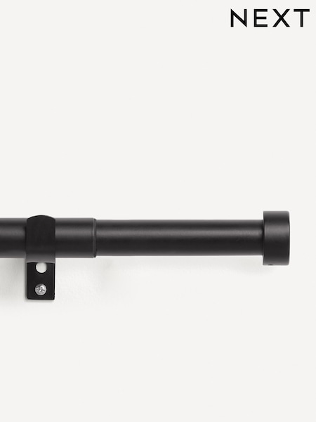 Black Stud Finial Extendable 28mm Curtain Pole Kit (329173) | €46 - €79