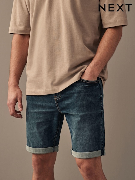 Dunkelblau - Stretch Denim Shorts (329202) | 8 €