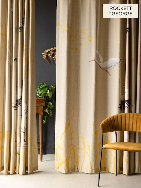 Rockett St George Cream Eyelet Cranes Curtains (329390) | €46 - €122