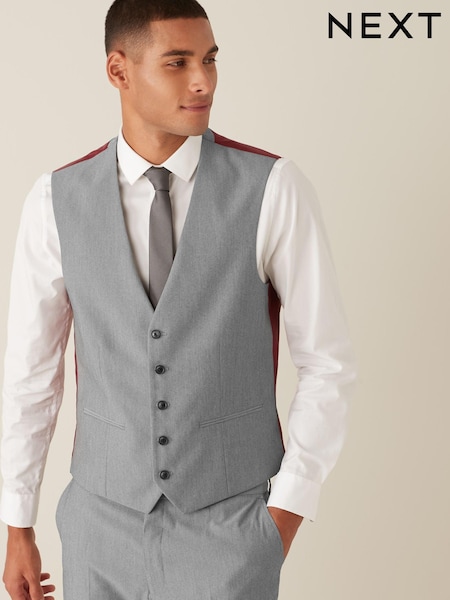 Light Grey Stretch Tonic Suit: Waistcoat (329530) | €7