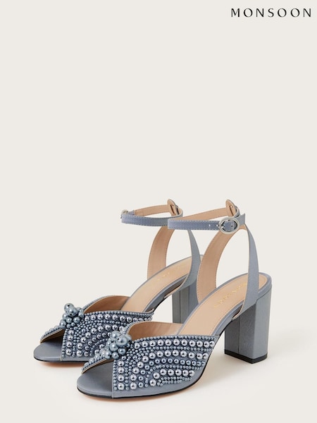 Monsoon Pearl Block Heeled Sandals (329536) | 358 LEI