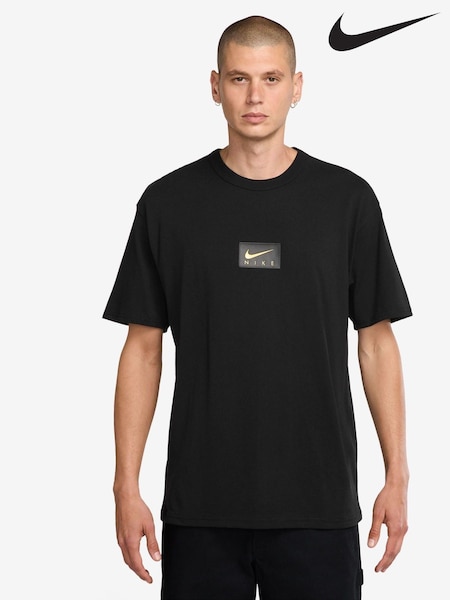 Nike Black Front Chest Tab 100% Cotton Logo T-Shirt (329867) | €53