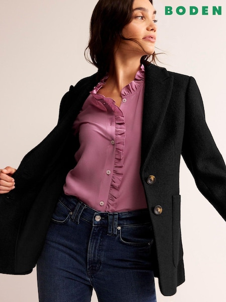 Boden Black The Marylebone Textured Blazer (330009) | €124