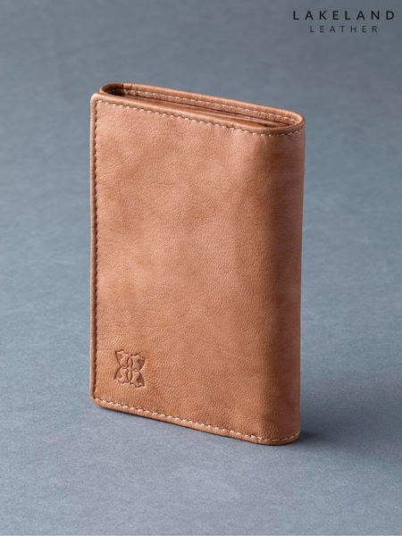 Jasnobrązowy - Lakeland Leather Bowston Tri-fold Leather Wallet (330230) | 190 zł