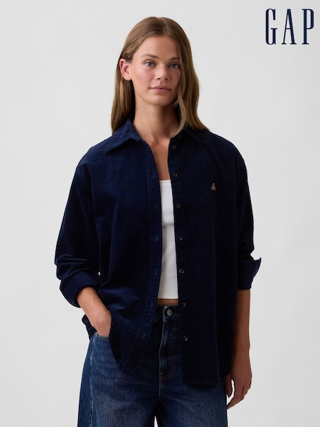 Azul marino - Gap Corduroy Oversized Shirt