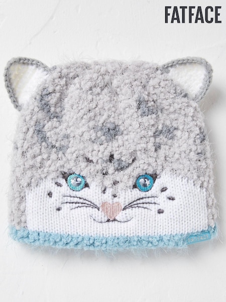 FatFace Sadie Snow Leopard Print Beanie Hat (330320) | 9 €