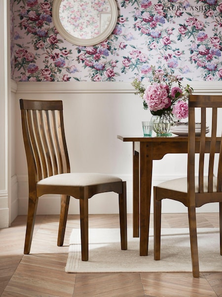 Laura Ashley Set of 2 Dark Chestnut Garrat Dining Chairs (330881) | €524