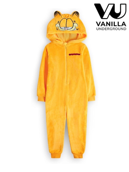 Vanilla Underground Orange Garfield Unisex Kids Fleece All-In-One (331071) | 139 QAR