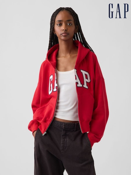Sarkans - Gap Vintage Soft Oversized Logo Zip-up Hoodie