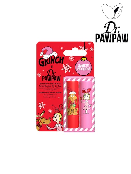 Dr. Pawpaw X The Grinch Peach Pink & Ultimate Red Duo Makeup Gift Set