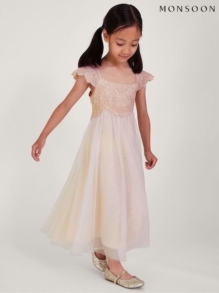 Monsoon Pink Estella Embroidered Dress (332184) | € 78 - € 87