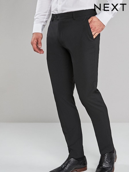 Black Skinny Fit Stretch Smart Trousers (332484) | AED105