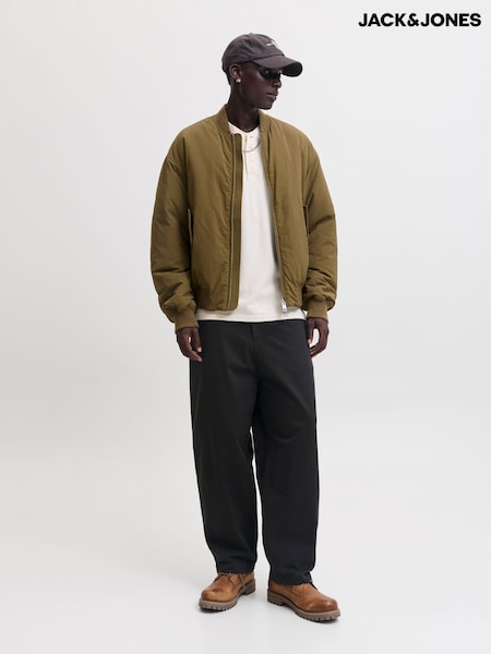 أسود - Regular Jack & Jones Barrel Fit Trousers