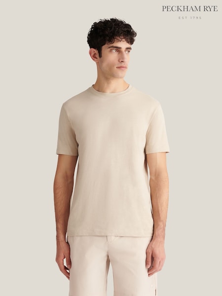 Natural - Regular Peckham Rye Slub Short Sleeve T-shirt