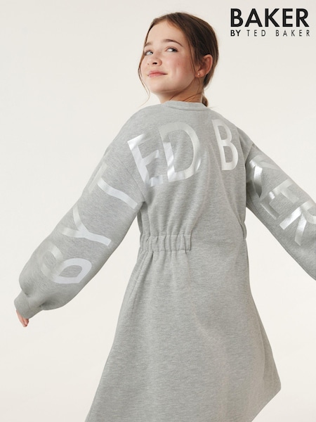 Grau - Baker By Ted Baker Sweatkleid mit Logo hinten (333319) | 23 € - 27 €