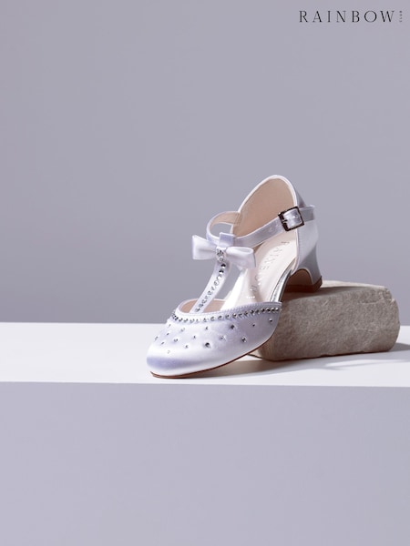 Rainbow Club White Kids Lemonade Satin Bridesmaid Shoes (333666) | €22.50