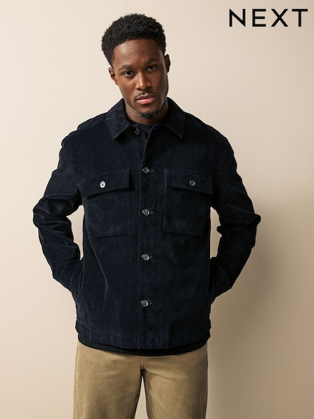 Black Micro Corduroy Shacket (333676) | R$ 525