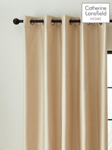 Catherine Lansfield Natural Faux Fur Soft and Cosy Draught Excluder Curtains (333936) | R$ 215 - R$ 620