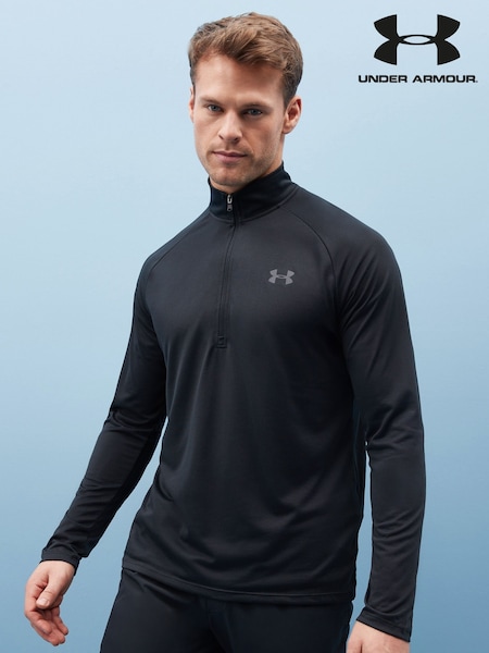 Чорний - Under Armour Tech Quarter Фліс на блискавці (334114) | 2 463 грн
