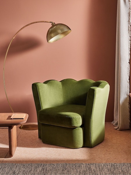 MADE.COM Pistashio Green Velvet Maya Accent Chair (334533) | €631