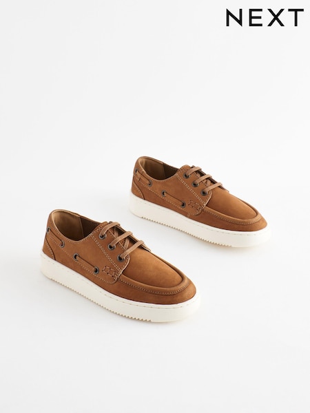 Tan Brown Lace Up Boat Shoes (334595) | €20 - €25