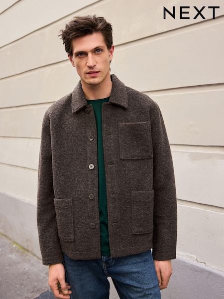 Brown Borg Shacket with Wool (334793) | R$ 480