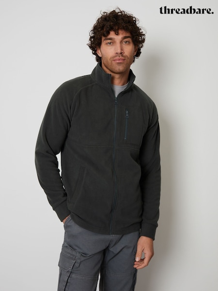 Threadbare Grey Zip Up Microfleece Jacket (335097) | 59 QAR