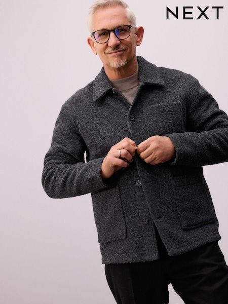 Grey Borg Shacket with Wool (335768) | $78