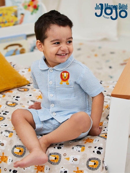 JoJo Maman Bébé Blue Woven Pyjamas (335784) | AED111