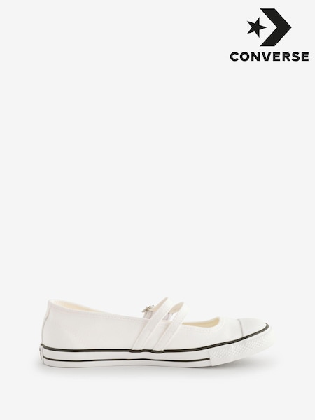 Alb - Pantofi de sport Converse Chuck Taylor All Star Dainty Mary Jane (336111) | 447 LEI
