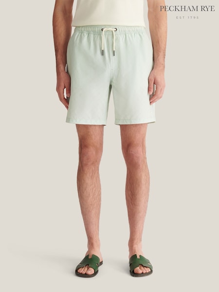 Verde - Regular Peckham Rye Monogram Drawstring Swim Shorts