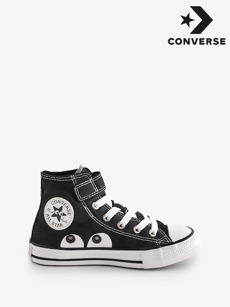Converse Black Junior Chuck Taylor Sketch Graphic 1V Trainers (336456) | AED116