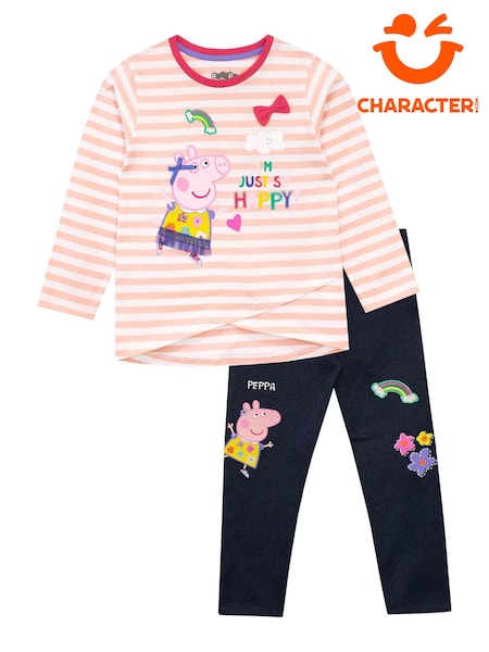 Character Black Peppa Pig Long Sleeve Top and Leggings (336490) | 49 QAR